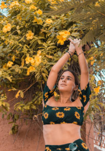 flor gaona, sitocorock, influencer, riviera maya, playa del carmen, mexico, argentina, bikini, zaful, moda, fashion, blogger, playa del carmen, sunflower, conjunto, margaritas, girasol