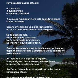 Podés seguir creando más… o podés empezar a entender qué estás queriendo decir.
Son dos caminos muy distintos.
✨♥️🫰🏼
